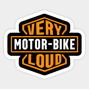 Very Loud Motor Bike Logo Sticker